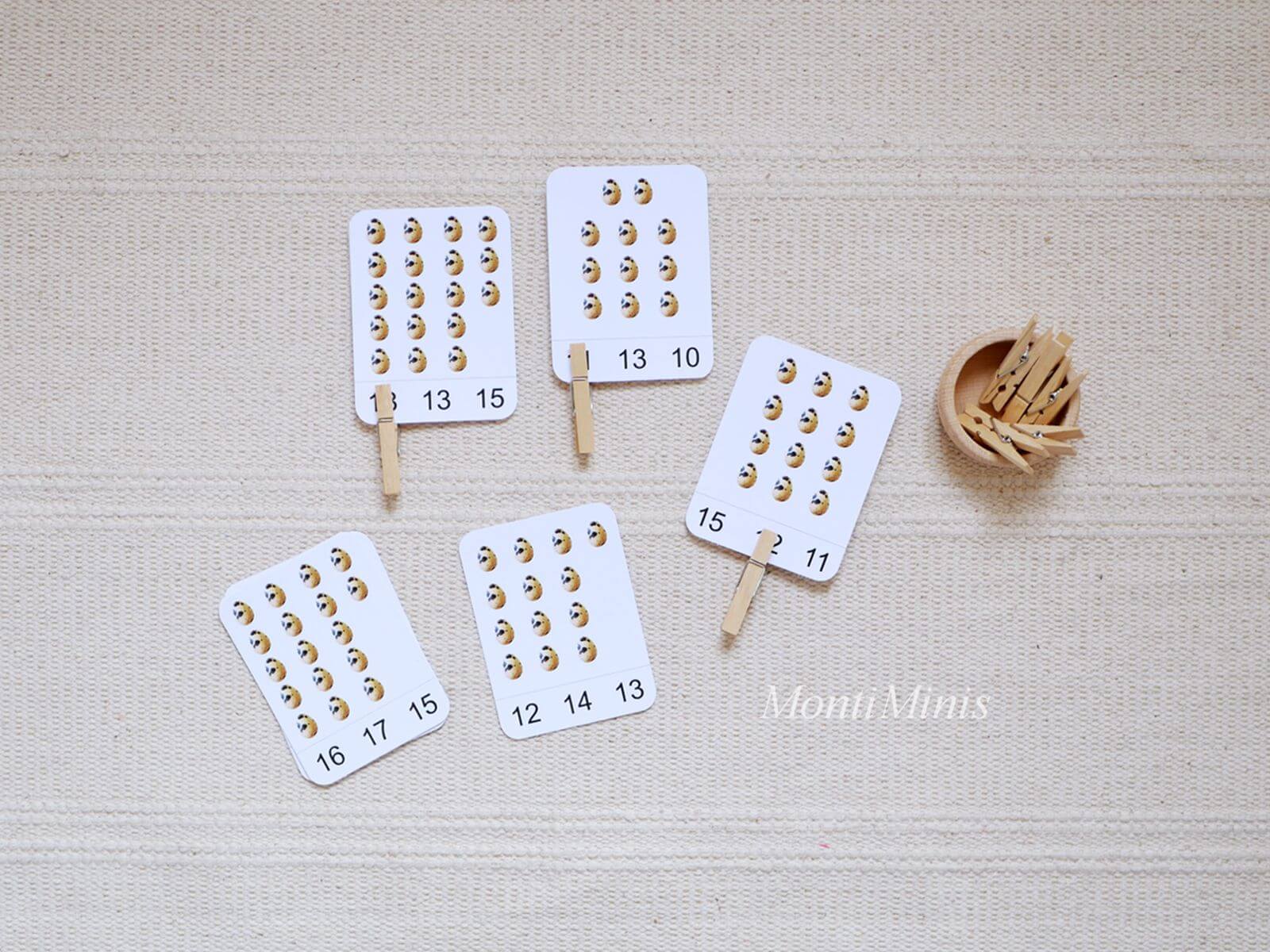Zählkarten-Eier-Ostern-Montessori-Counting-Cards-Clipcards-mathematik-montiminis.com