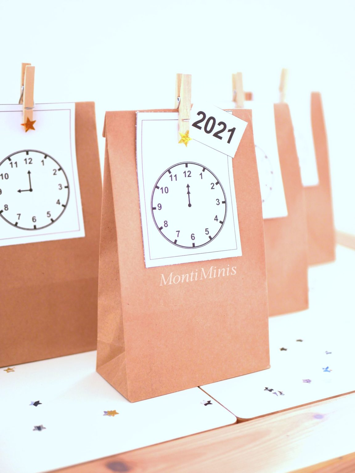 Silvester Countdown-Tüten &amp; Das MontiMinis Silvester Paket (Gratis