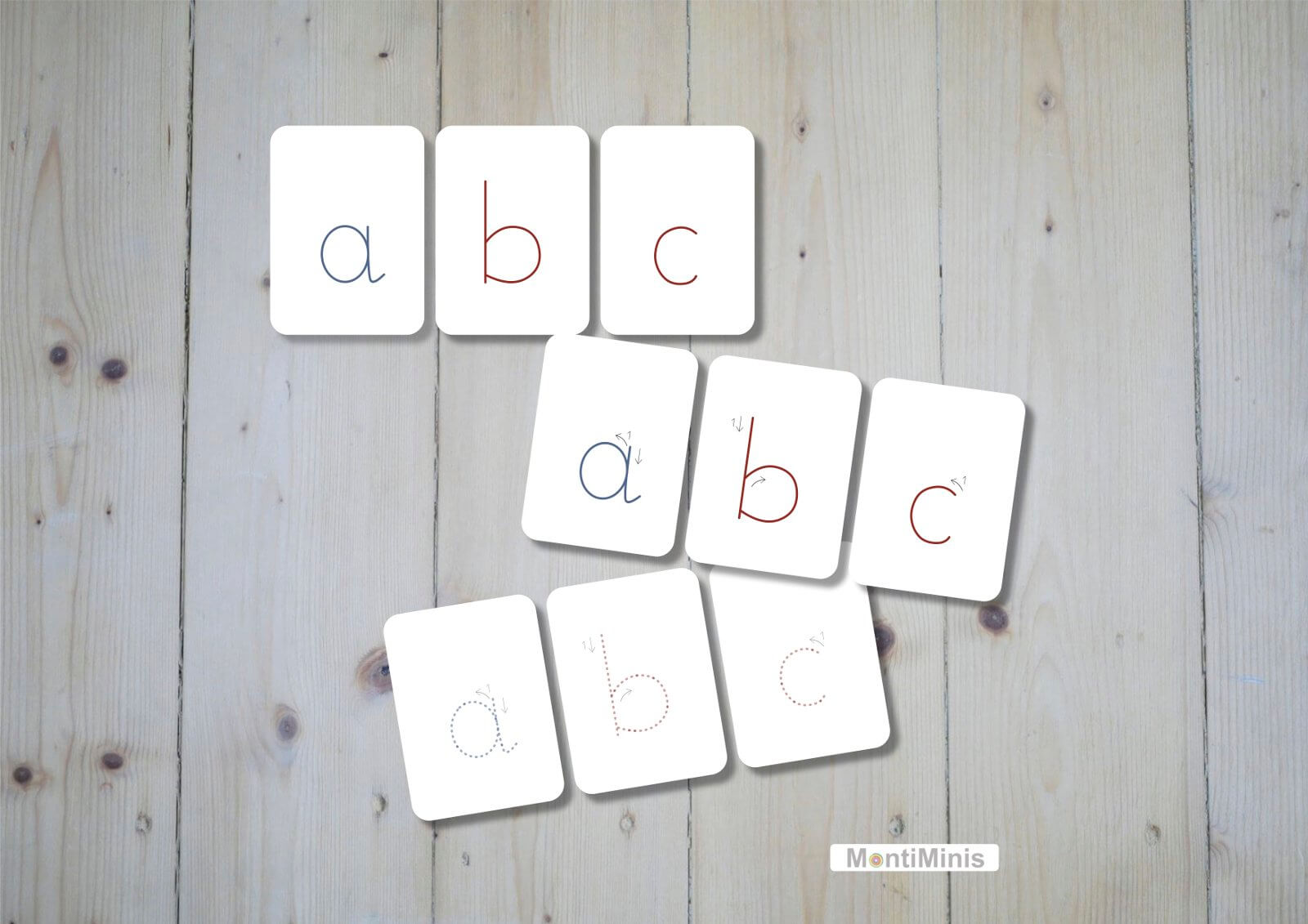 ABC-Lernkarten-Flashcards-Kleinbuchstaben-Montessori-MontiMinis